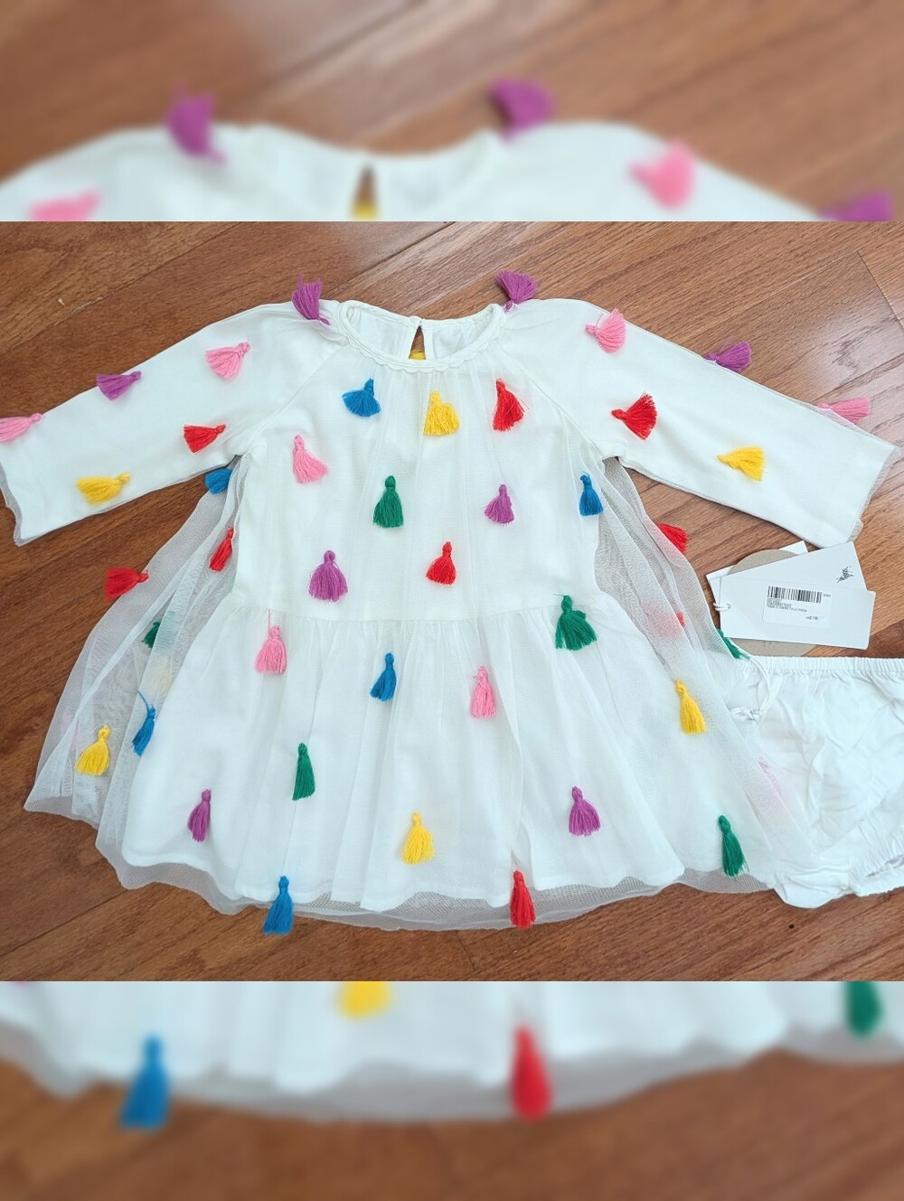 NWT Stella McCartney Kids Tulle Tassel Dress - 9 Months
